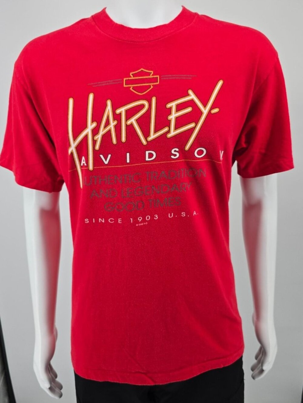 Vintage 1990s Hanes Beefy-T Harley-Davidson Las Vegas T-Shirt (M/L)